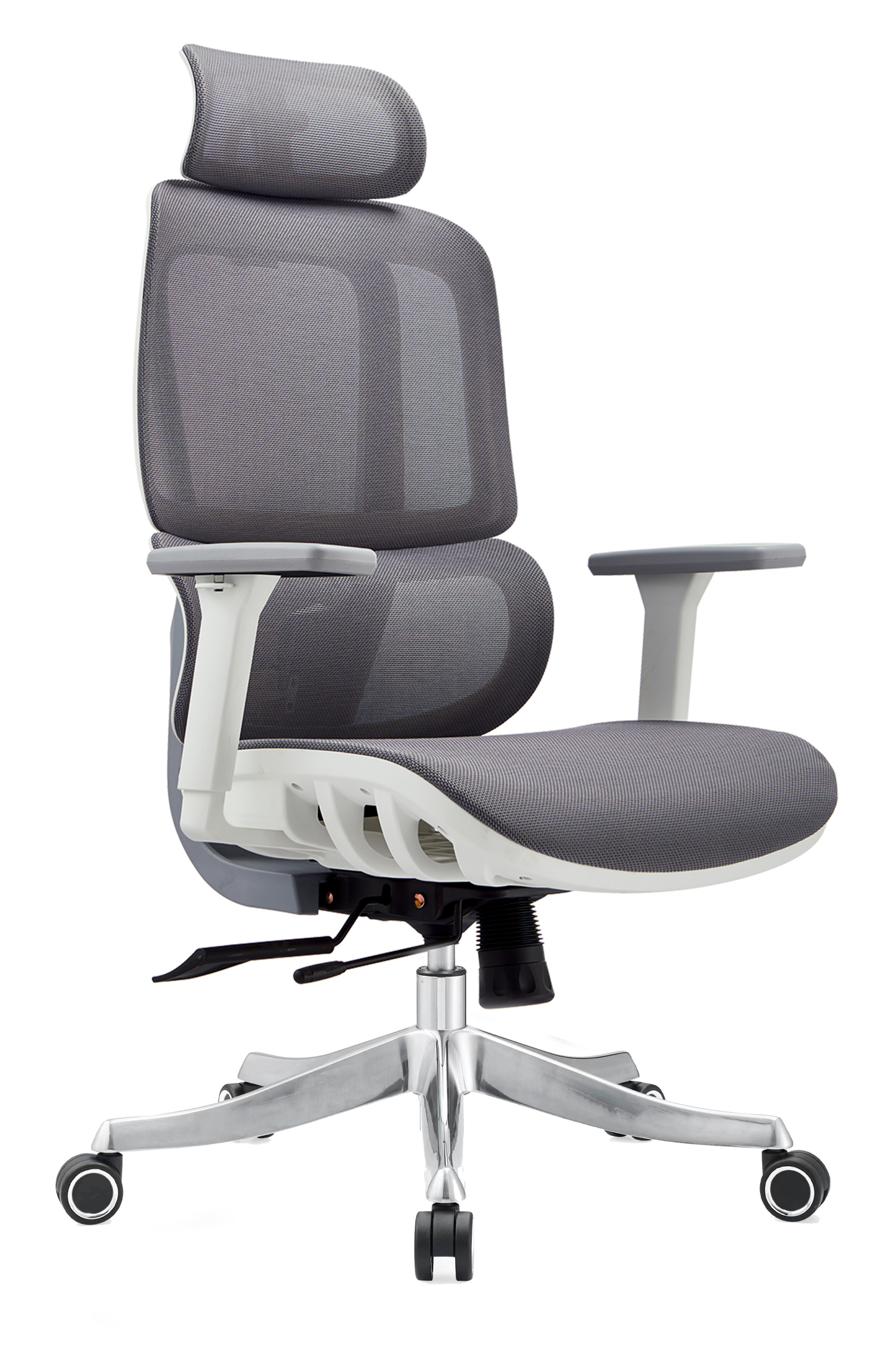 High-Quality Ergonomic Adjustable Headrest Mesh Breathable Office Chair with Silent Wheels 360-Degree Rotation