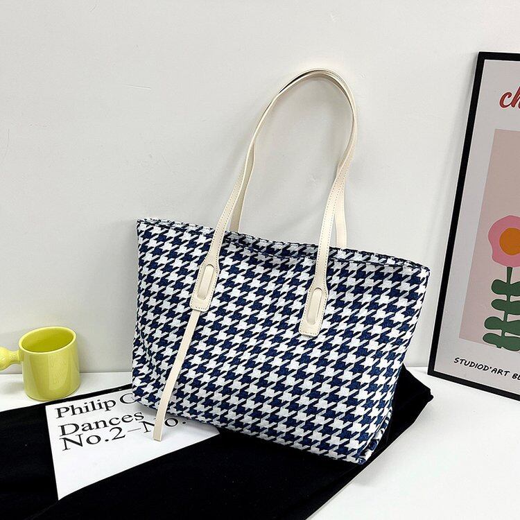 Bolsa City com estampa Houndstooth