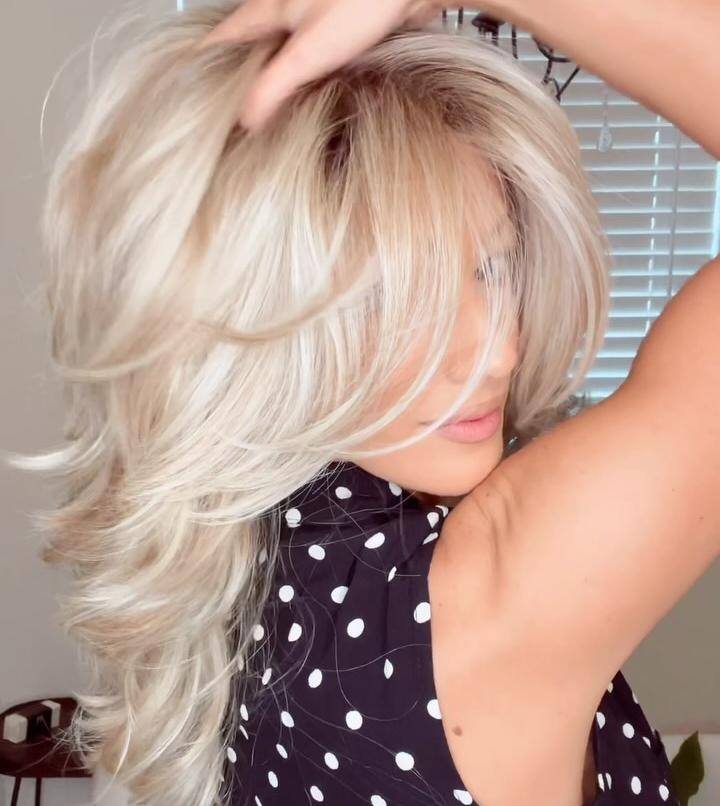 Hot New Fluffy Layered Wave Human Hair Wig