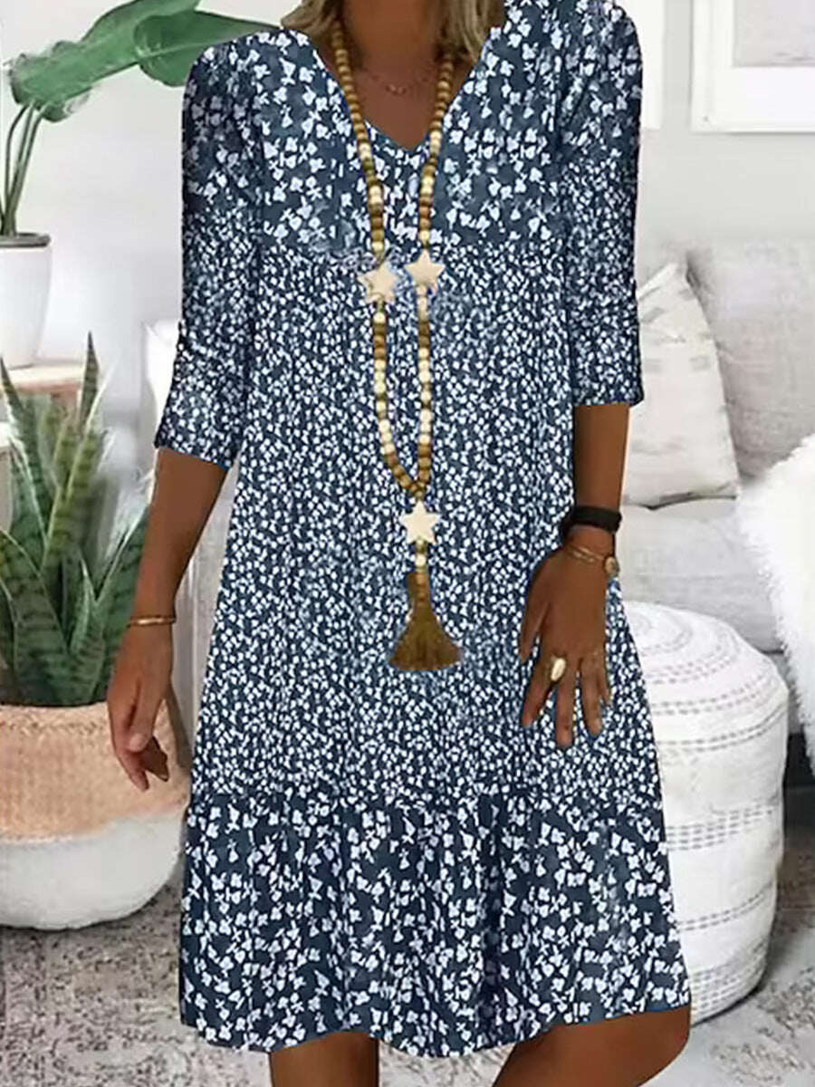 Novos vestidos de primavera e verão com decote em V 2025