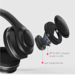 AH01 Active Noise Cancelling Headphones for Music, Travel, 40mm Dynamic Drivers
