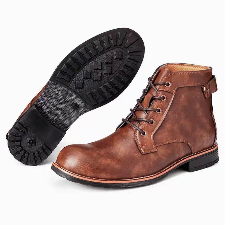 Bota de couro novas e elegantes para homem | Oferta de metade do preço!🔥