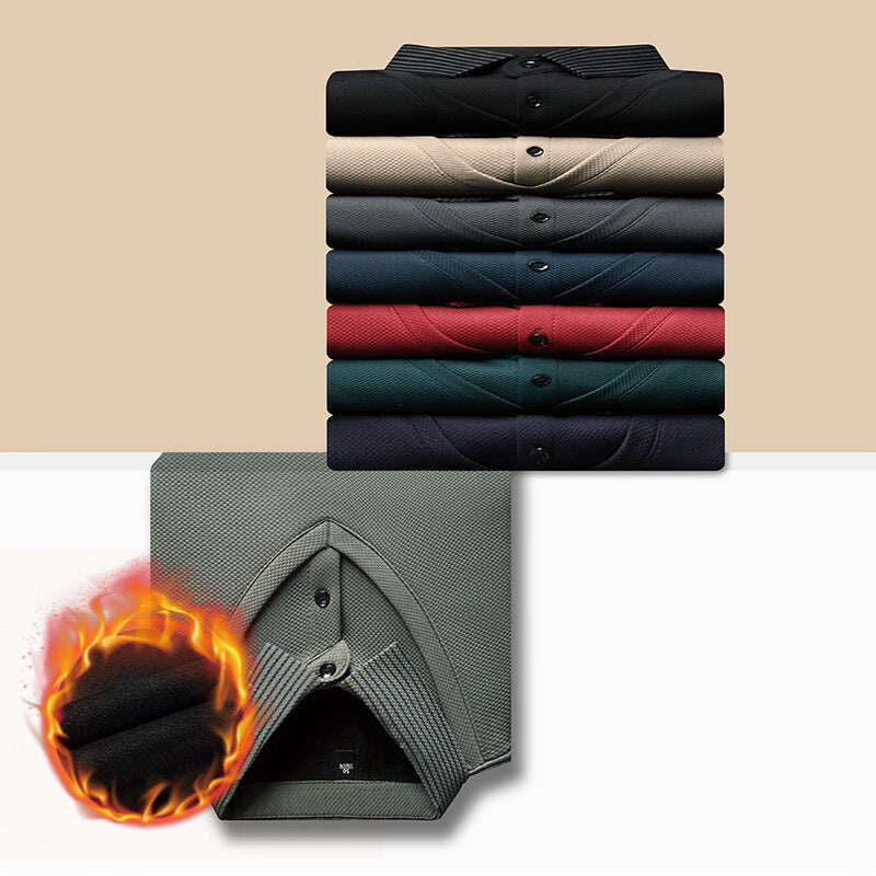 Camisa listrada de gola de 2 peças