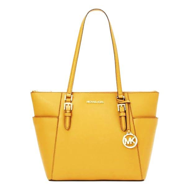 Michael Kors Charlotte Bolsa grande com zíper superior