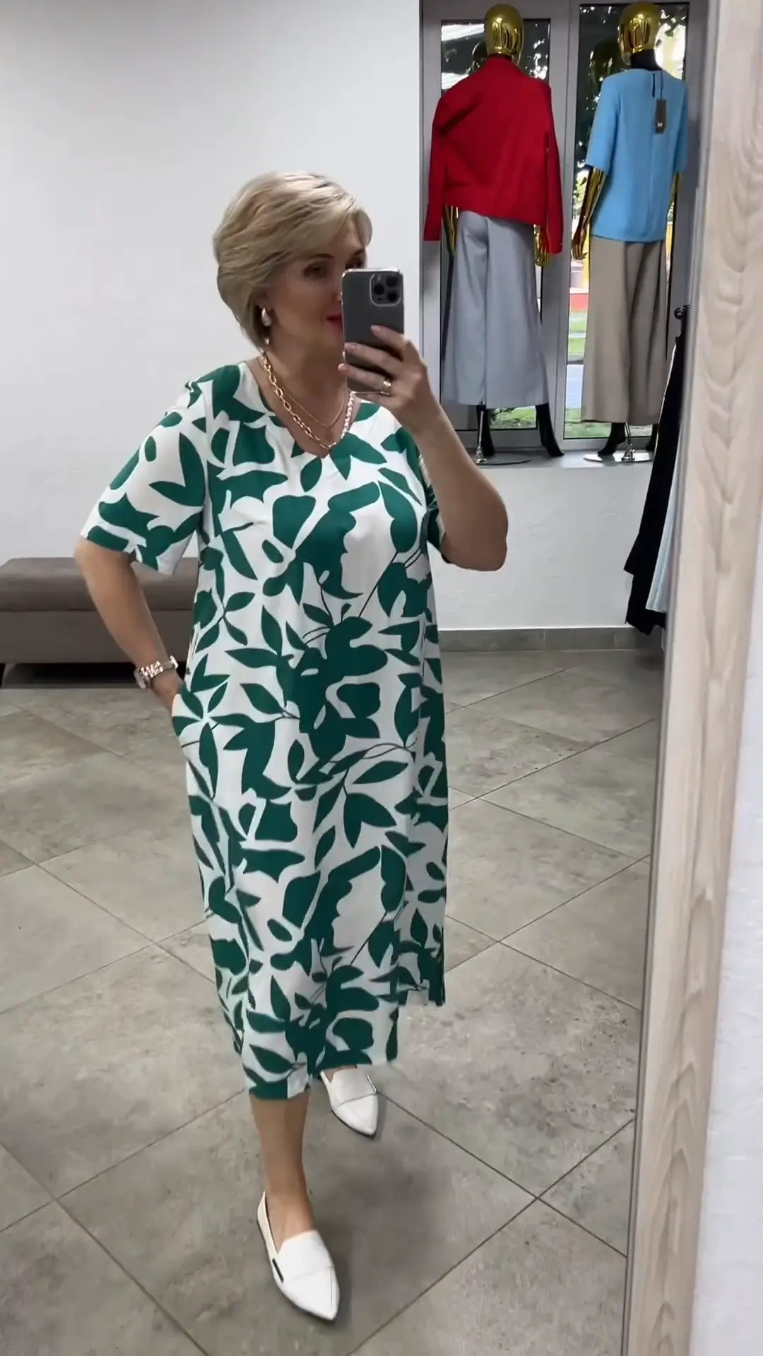 【S-5XL】 Vestido estampado moderno para mulher