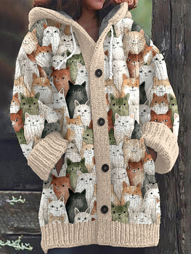 HOODIE COLORIDO E ACONCHEGANTE COM GATOS