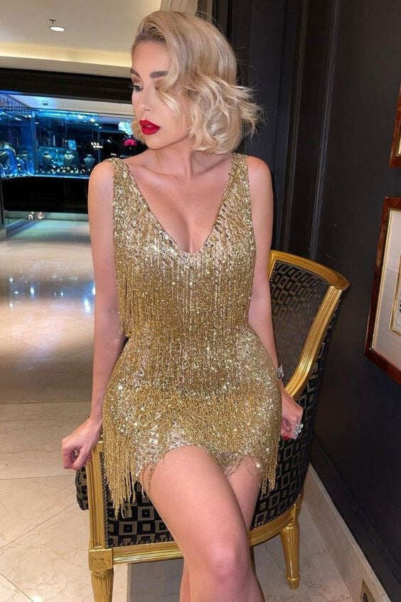 ✨Sexy vestido elegante com franjas