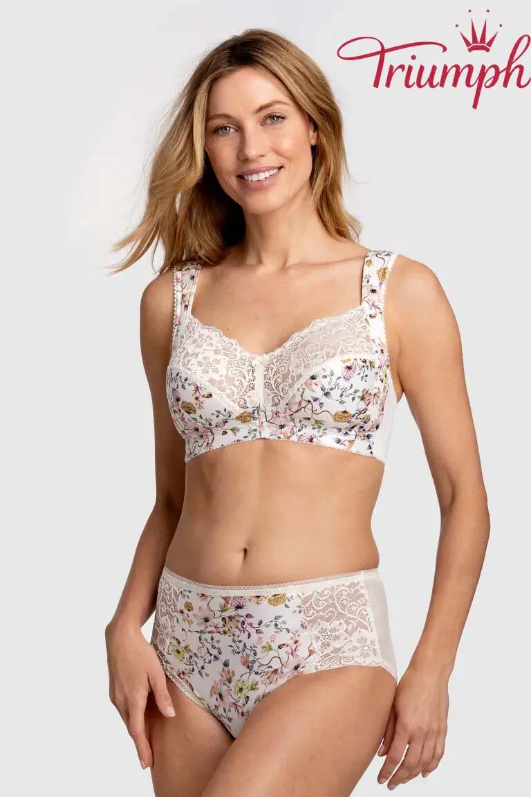 Triumph® 3 peças.💖Sutiã com renda floral bordada