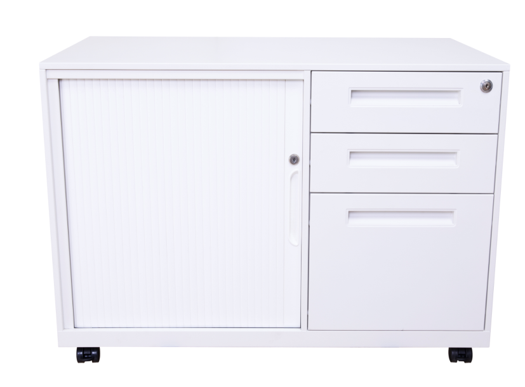 Factory Direct 600*900*450mm Removable Three Drawers with Lock Silent Wheel Left Rolling Door Cabinet for Work