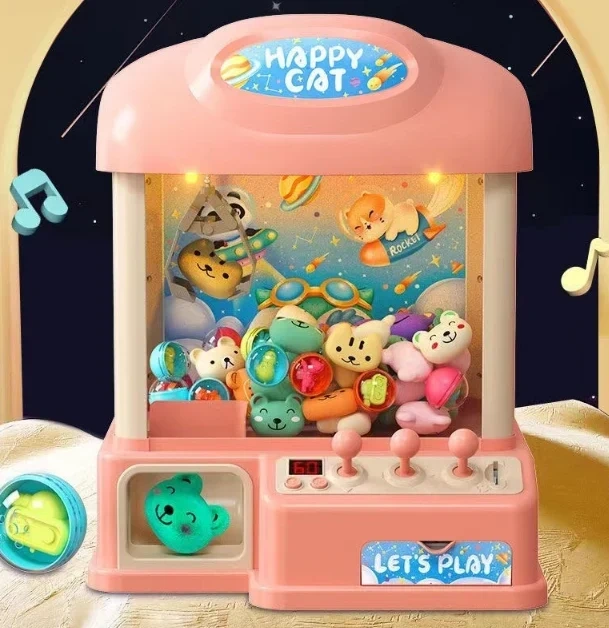 Máquina de boneca com clipe de moeda pequena para uso doméstico para meninos e meninas