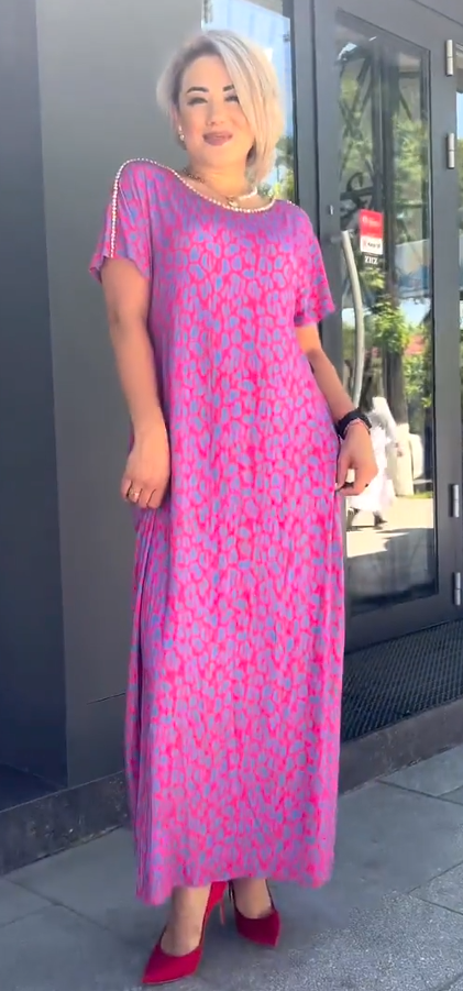 💃 em 2024 vestido elegante com estampa plus size