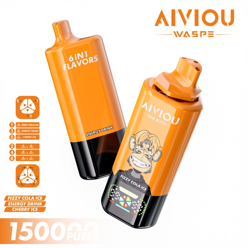 waspe aiviou 150000 puffs Carbonated cola ice + Energy drink + Cherry ice