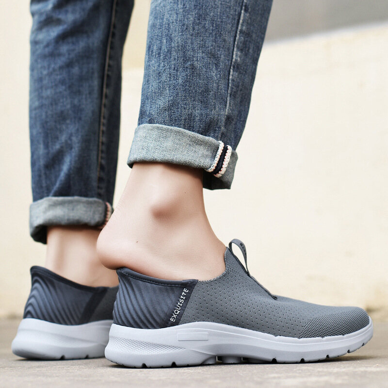 Tênis de caminhada ortopédico masculino para fascite plantar, tênis de caminhada para amortecimento extra e suporte de arco