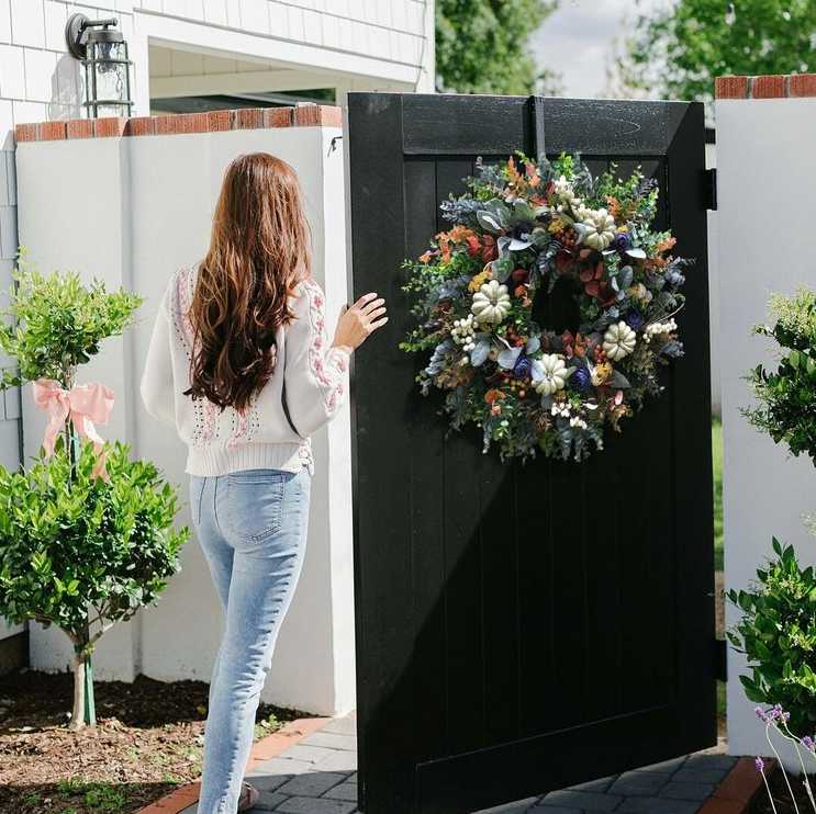 Есенна разпродажба🔥Венец от бяла тиква Ranunculus