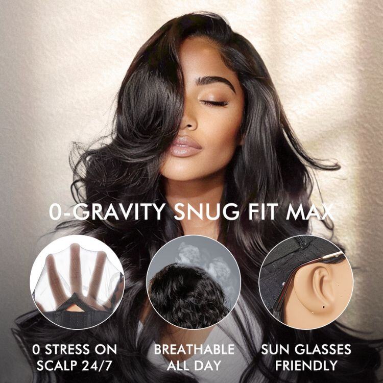 LUVME™ Natural Layered Thin Straight/Volucent Wavy Wig