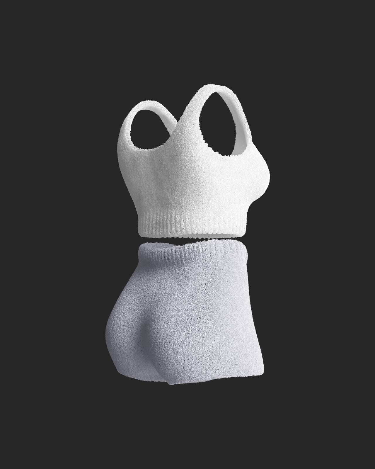 CONJUNTO DE MALHA ACONCHEGANTE (3 PEÇAS) - CINZA