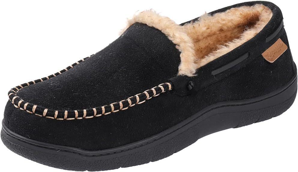 Cross-border cotton slippers autumn and winter indoor home use non-slip warm plus velvet suede slippers winter men's Amazon