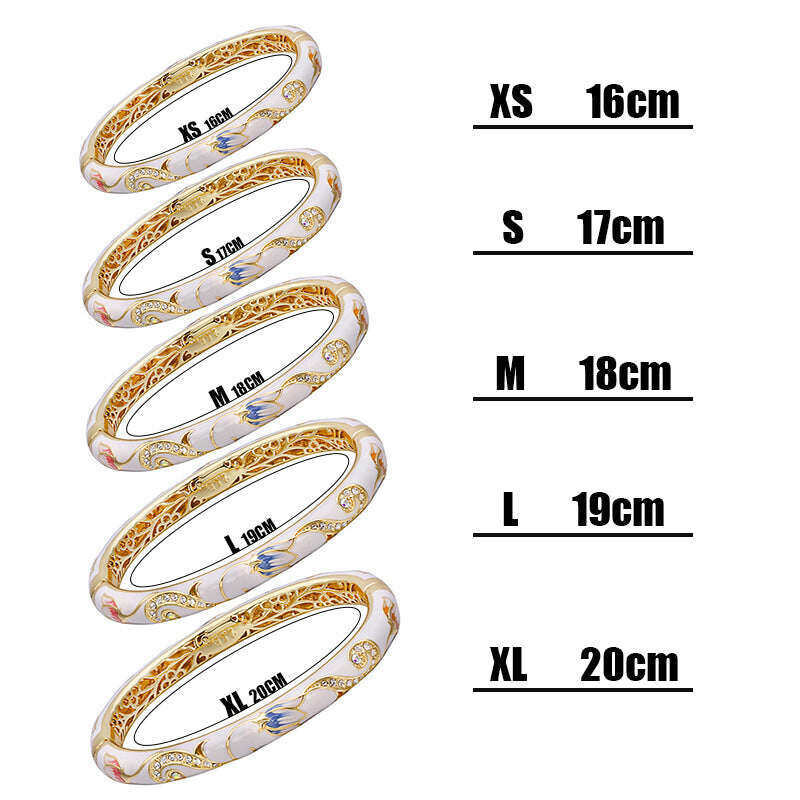 Pulseira magnética de esmalte Cloisonné de neodímio ouro titânio CZTICLE™