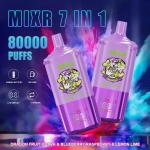 BOOD MIXR 80000 80K Puffs Vapes Watermelon Ice & Red Bull & Strawberry Kiwi