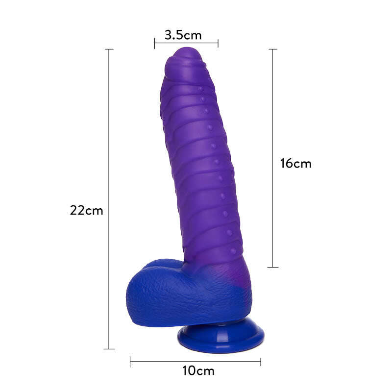 Dildo realista 3 telescópico 5 aquecimento de vibração - 22,5 cm