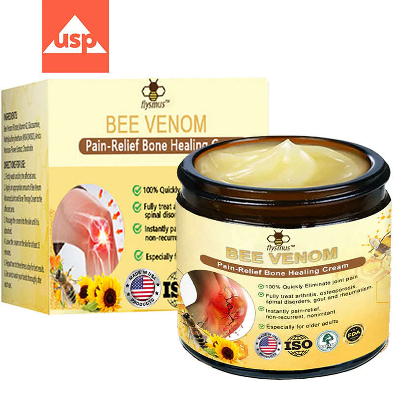 ✅Loja oficial: flysmus™ Creme de cura óssea para alívio da dor com veneno de abelha 👨‍⚕️Aprovado pela Associação Médica Osteopática dos EUA (AAOS) (reduzindo inchaço, dor, rigidez, vermelhidão, calor, dor e fadiga nas articulações)