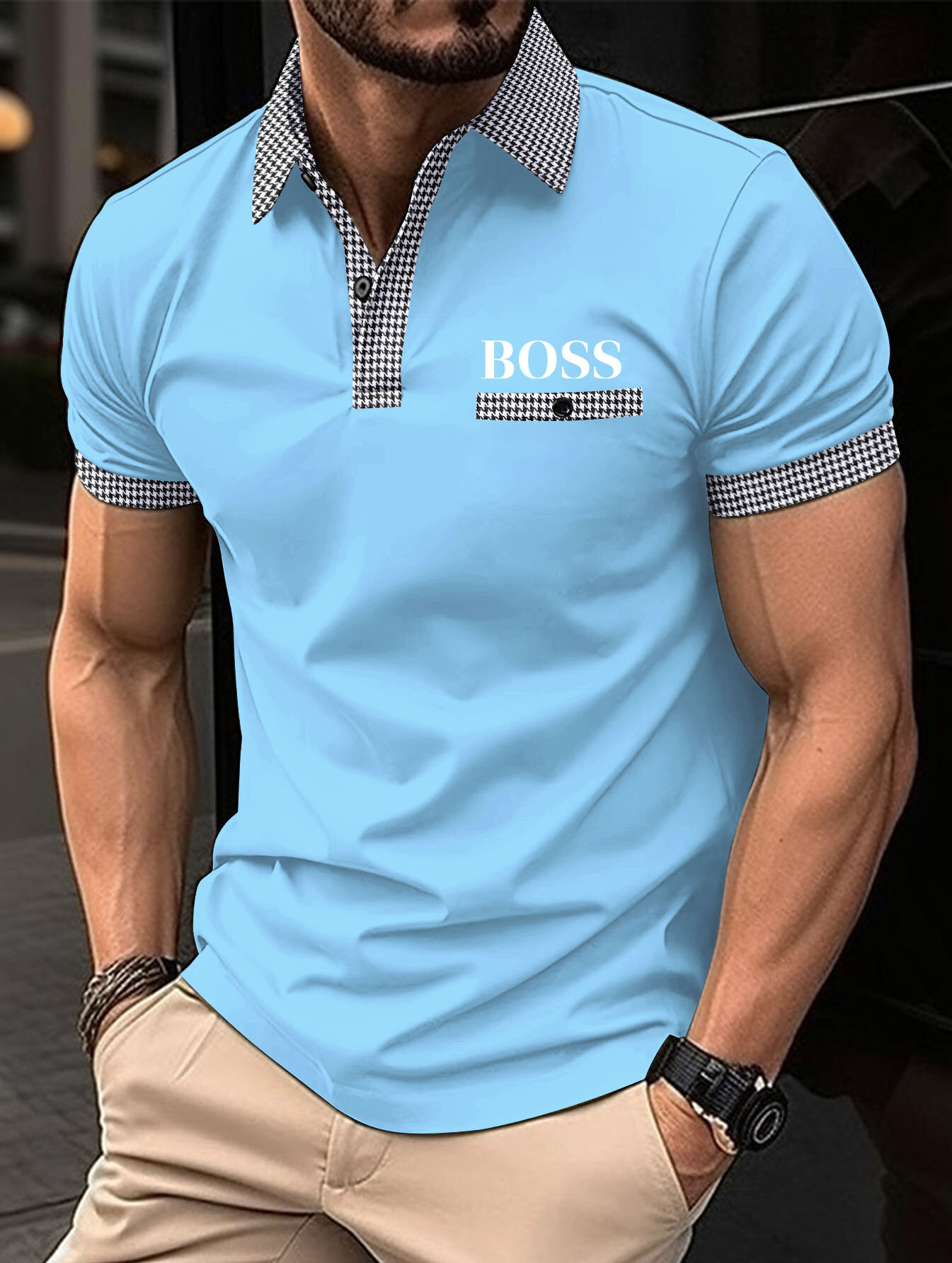 Męska koszulka z krótkim rękawem BOSS