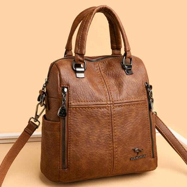 MOCHILA DE COURO FEMININA - ATMOSFERA