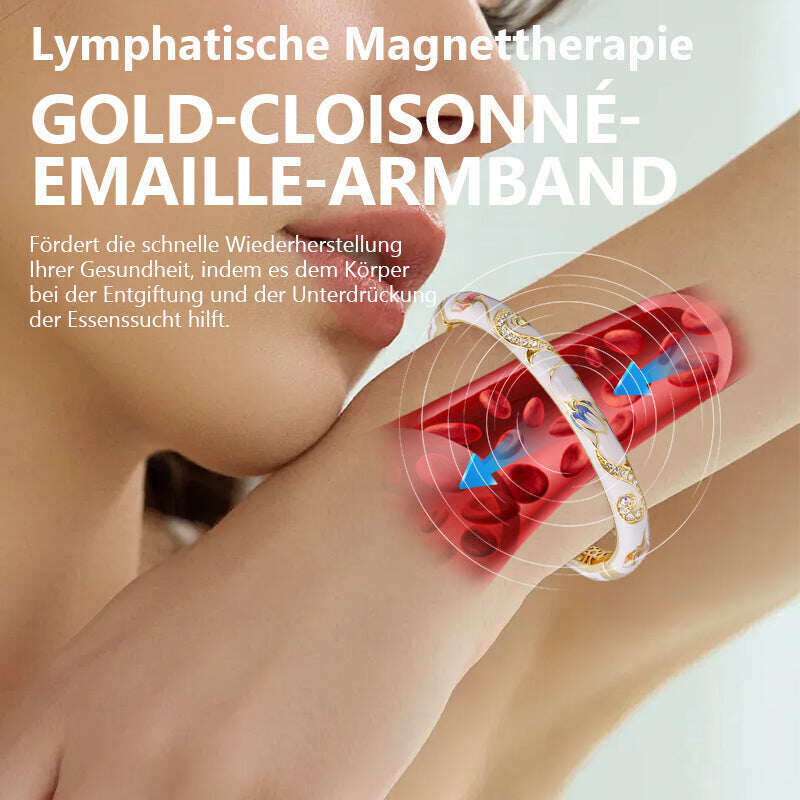 Pulseira magnética de esmalte Cloisonné de neodímio ouro titânio CZTICLE™
