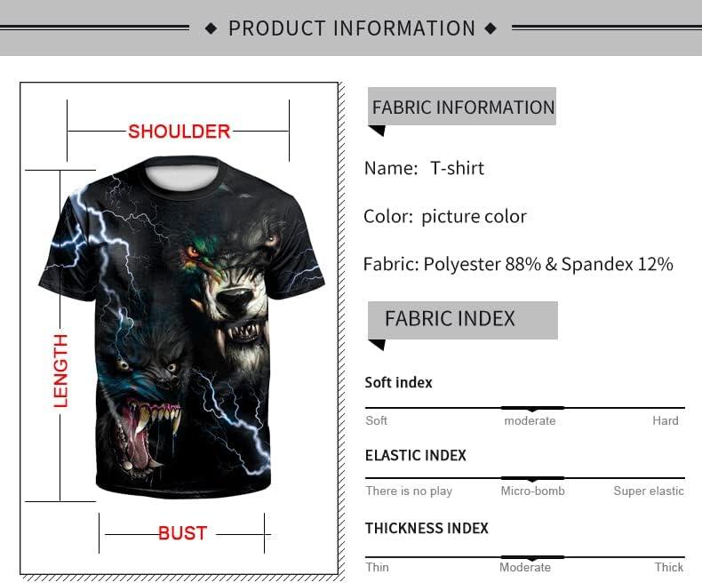 Men's 3D Print Skull T-Shirt 3D Creative Print Short Sleeve T-Shirt Casual Round Neck Novelty Street Fashion Tees Shirt