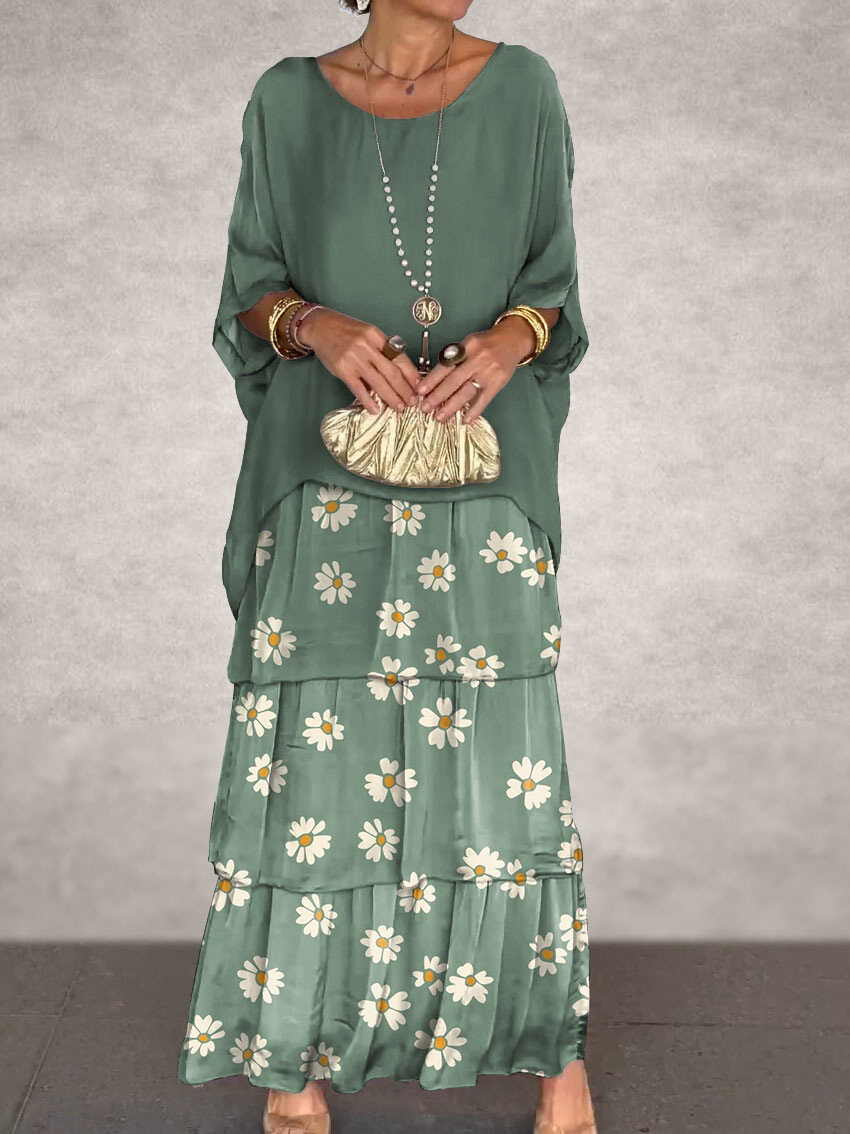 💝Vestido solto em estilo artístico