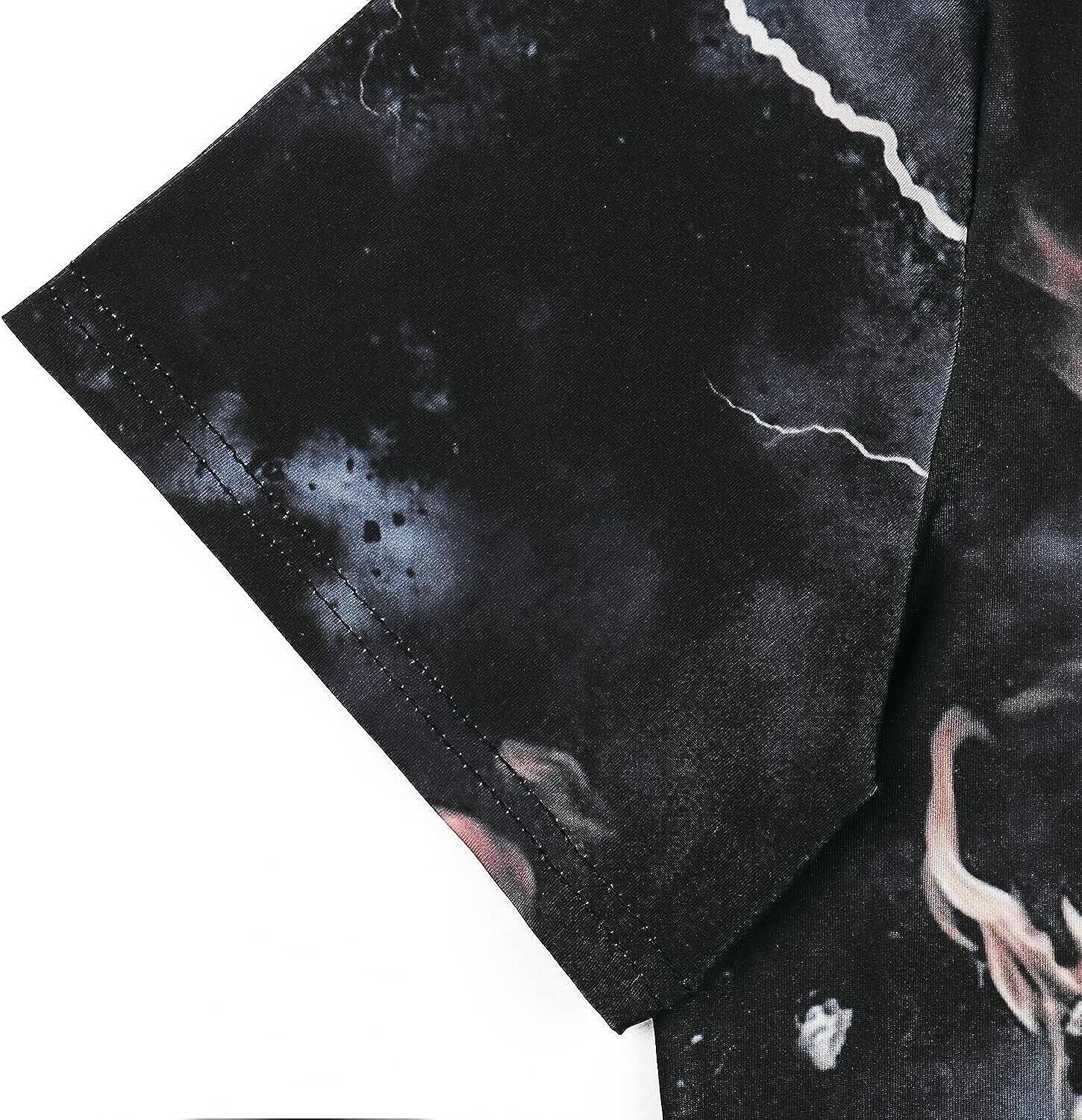 Men's 3D Print Skull T-Shirt 3D Creative Print Short Sleeve T-Shirt Casual Round Neck Novelty Street Fashion Tees Shirt