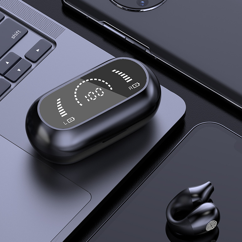 Hertins™ Auscultadores de Condução Óssea com Clipe Auricular Sem Fios