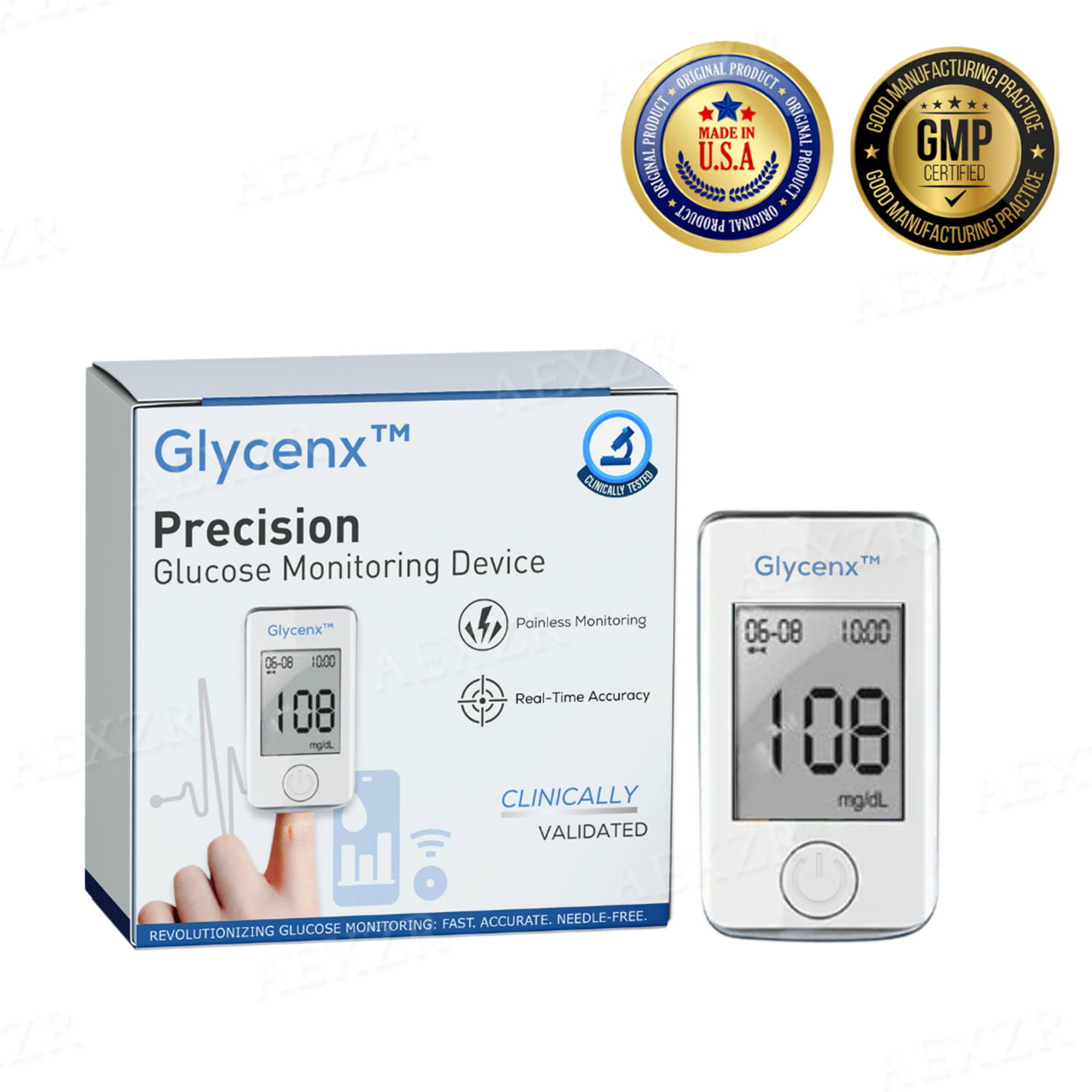Glycenx™🎉🎉Újévi Akció🎉- Kedvezmény - 𝟟𝟘% 🅾🅵🅵 Pontos vércukor mérő készülék