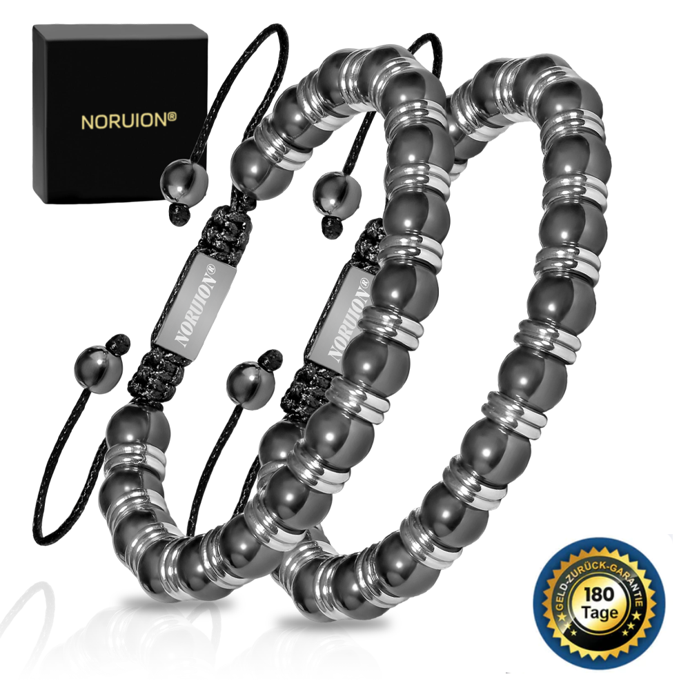 ❤️‍🔥 Pulseira de hematita magnética NORUION® 🌟 
