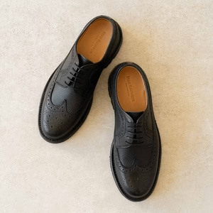 Brogues - Sapatos derby de couro granulado tricolor