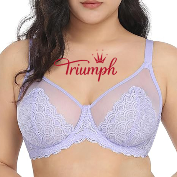 TRIUMPH® – 3 PEÇAS 💖 50% DE DESCONTO ✨ Sutiã grande de renda macia feminino