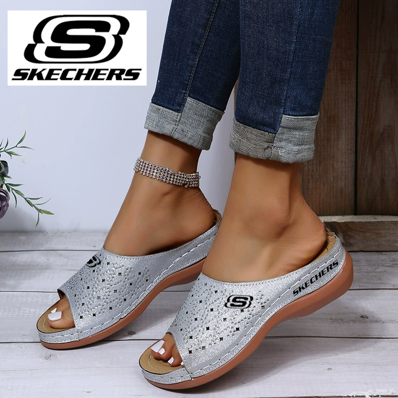 Rhinestone platform sandals Skechers®