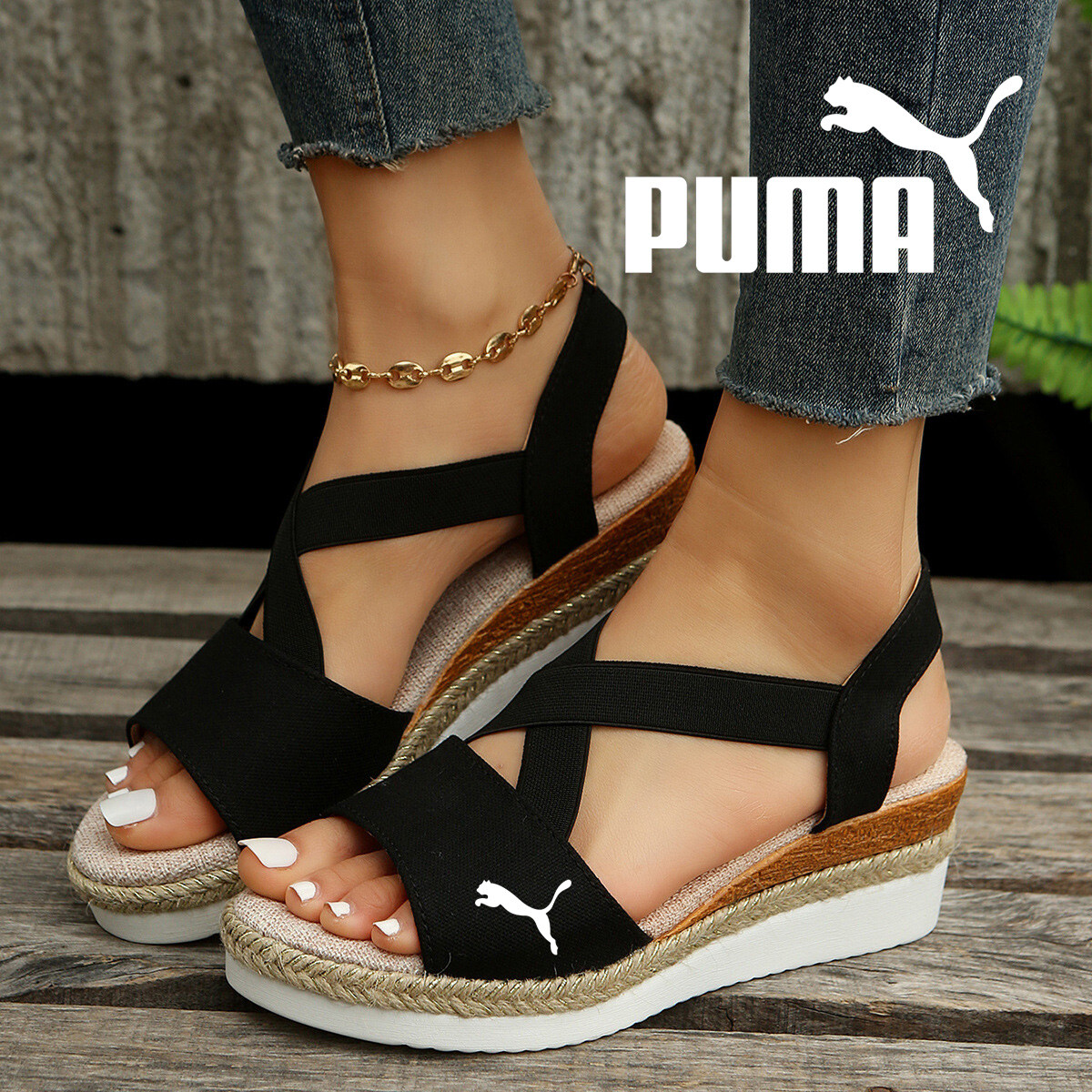 PUMA® Oddychające Sandały Platformowe Na Koturnie