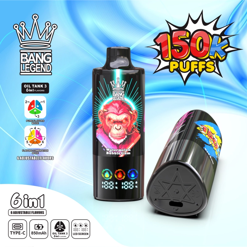 Bang Legend 150000 150K Puffs 6 in 1 Flavors Vape