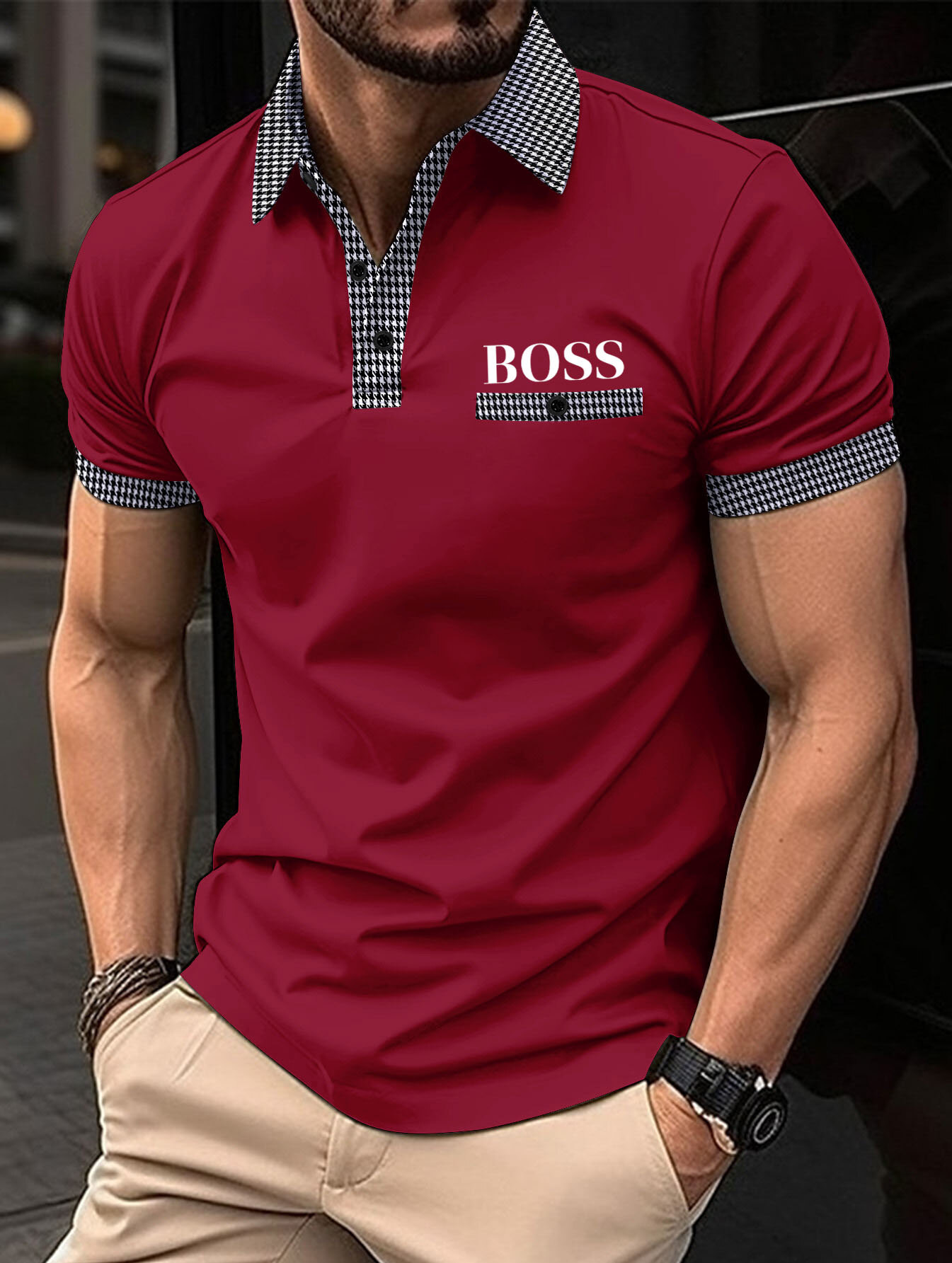 Męska koszulka z krótkim rękawem BOSS
