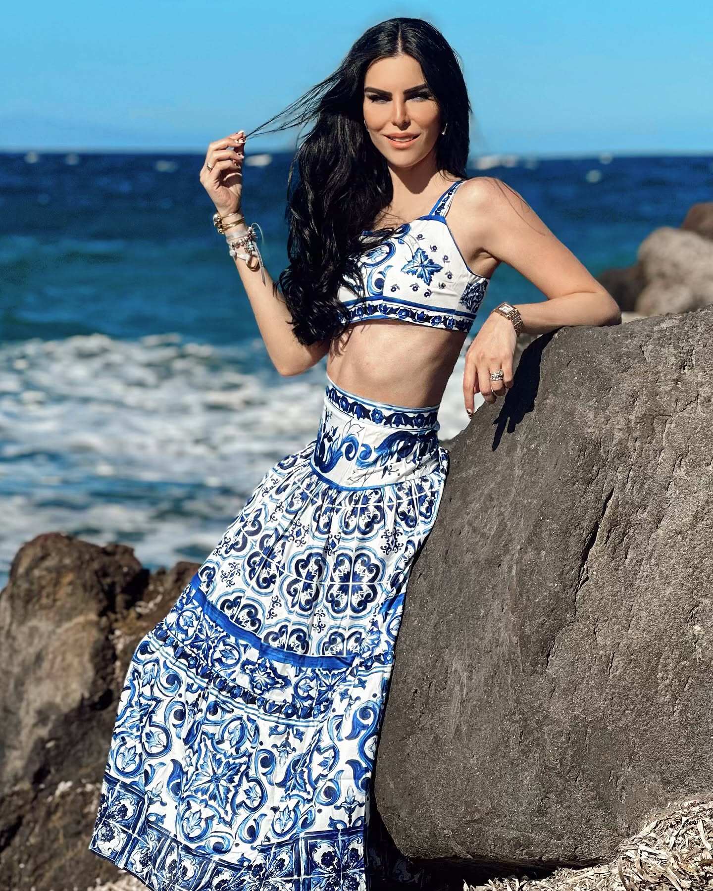 2025 New Totem Pattern Printed Bikini Swimsuit Set