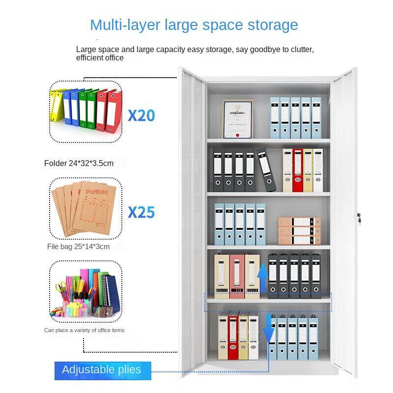 Factory Direct Custom Color 1850*850*390mm Large Double Door Fireproof Filing Cabinet with Key Lock