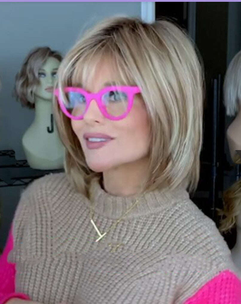 Ombre Blonde Medium Length Wig