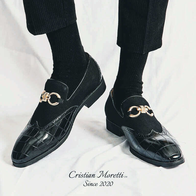 Sapatos Slip-on de Couro Nubuck Premium 