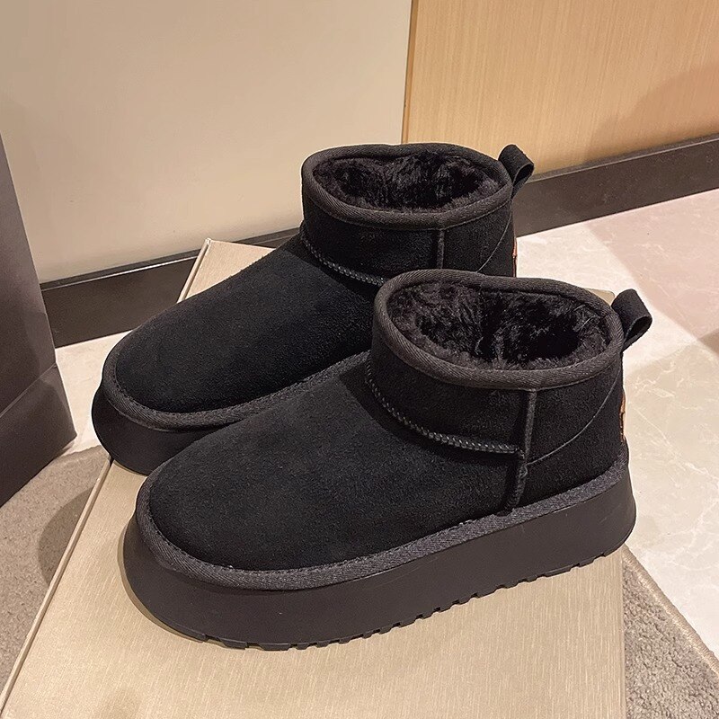2023 OUTONO E INVERNO NOVAS BOTAS DE NEVE ESPESSURAS DE VELUDO