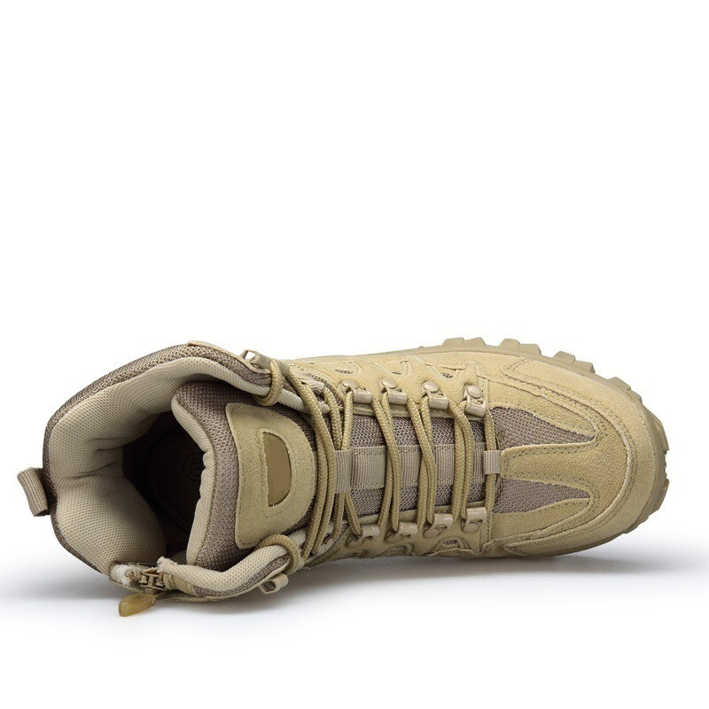 Ανδρικές στρατιωτικές μπότες μάχης Αδιάβροχες αντιολισθητικές μπότες πεζοπορίας Μπότες εργασίας κατά της διάτρησης