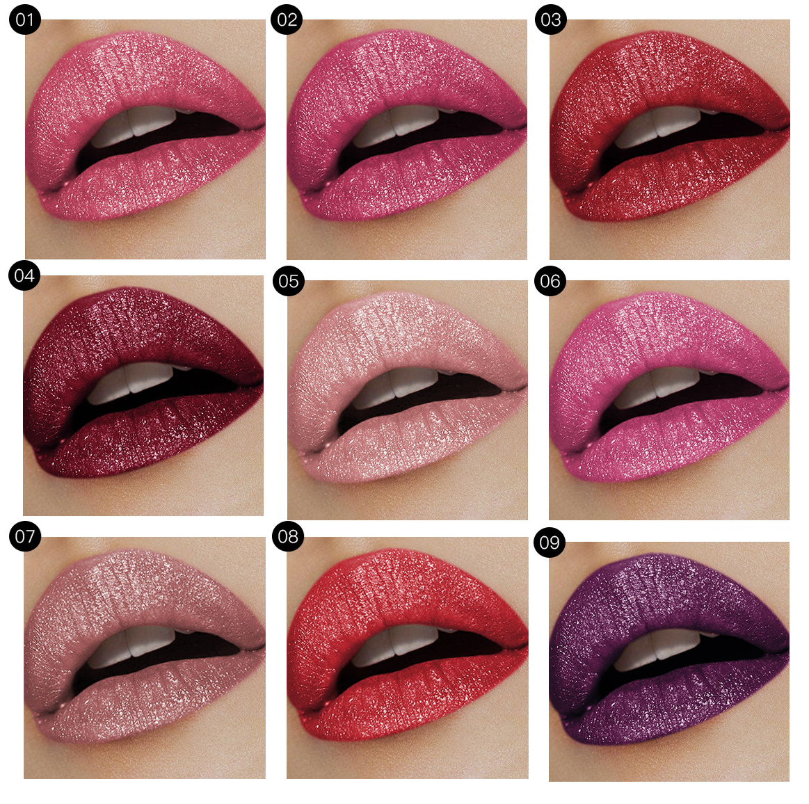 18-kolorowa diamentowa błyszcząca długotrwała szminka