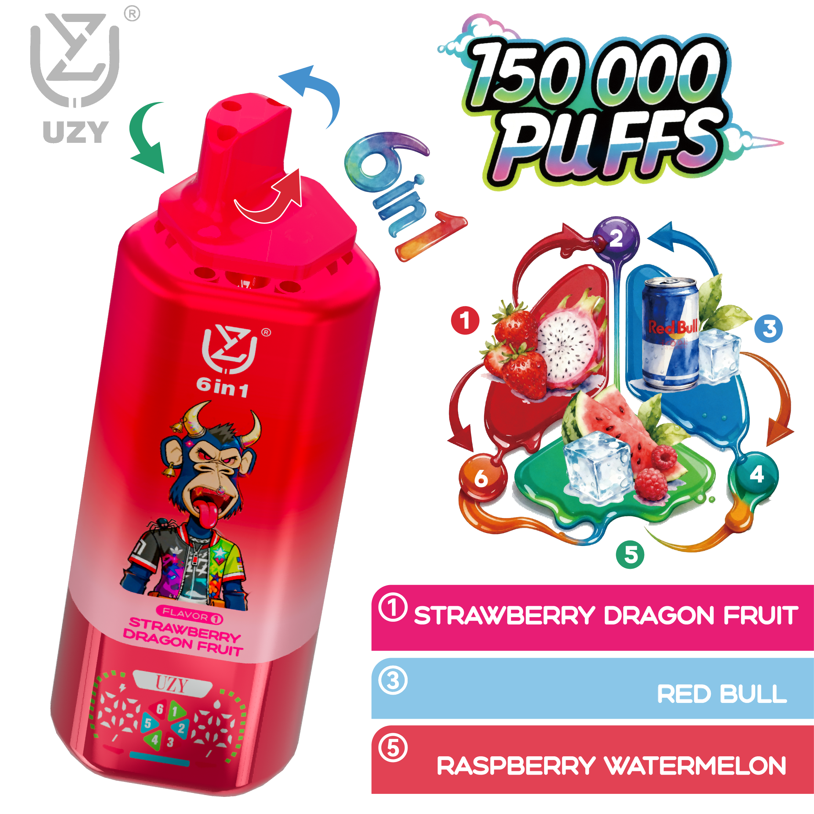 UZY 6 in 1 150K Puffs6