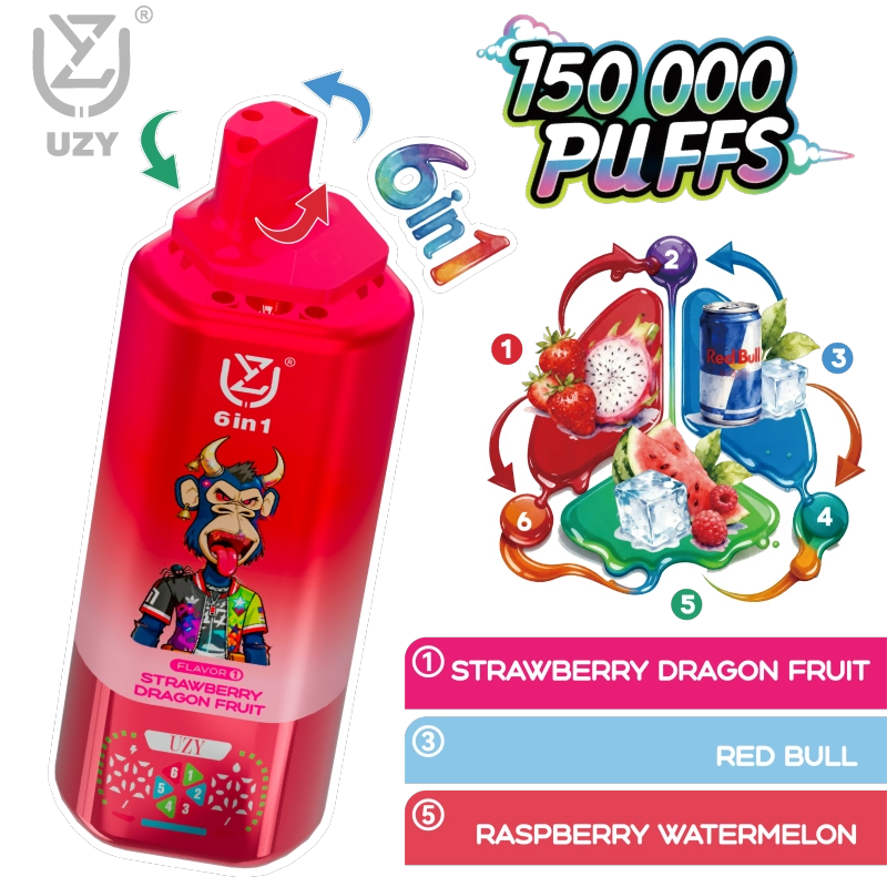 UZY 150K Puffs Vape Blueberry Raspberry & Triple Melon & Strawberry Ice