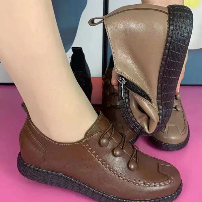 2023 nowe damskie skórzane buty ortopedyczne
